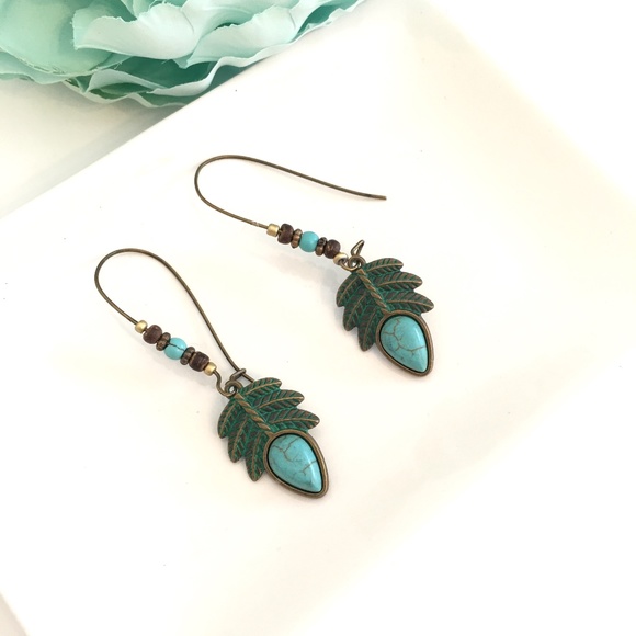 Jewelry - Boho Turquoise Dangle Earrings